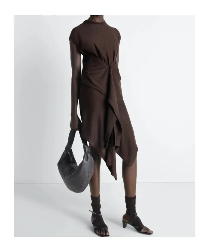 Sleeveless Buttoned Top In Merino Blend