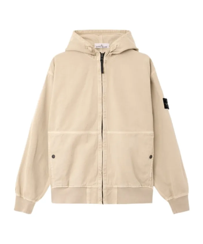 Oversized-Fit Zip-Up Hooded Jacket With Pockets