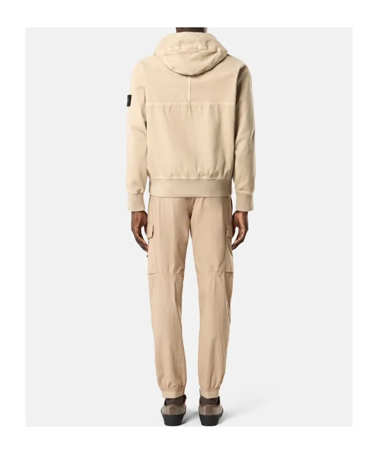 Oversized-Fit Zip-Up Hooded Jacket With Pockets