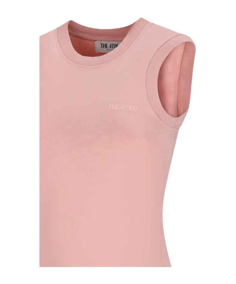 The Attico Logo Embroidered Top