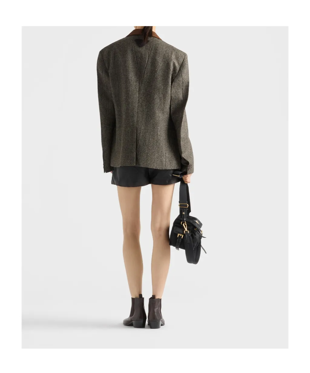 Prada Single-Breasted Chevron Jacket