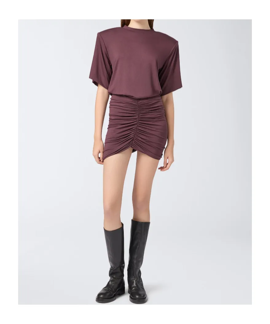 The Andamane Lennox Ruched Mini Dress