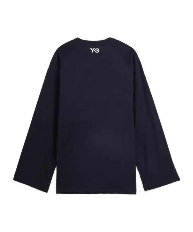 Y-3 Raw Edge 3-Stripes Long Sleeve T-Shirt