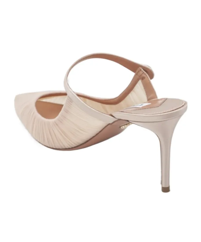 Voil Strappy Pointed-Toe Mules