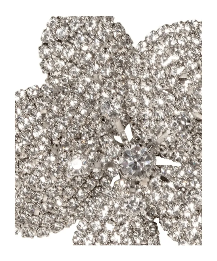 Flower-Shaped Crystal Decorative Brooch
