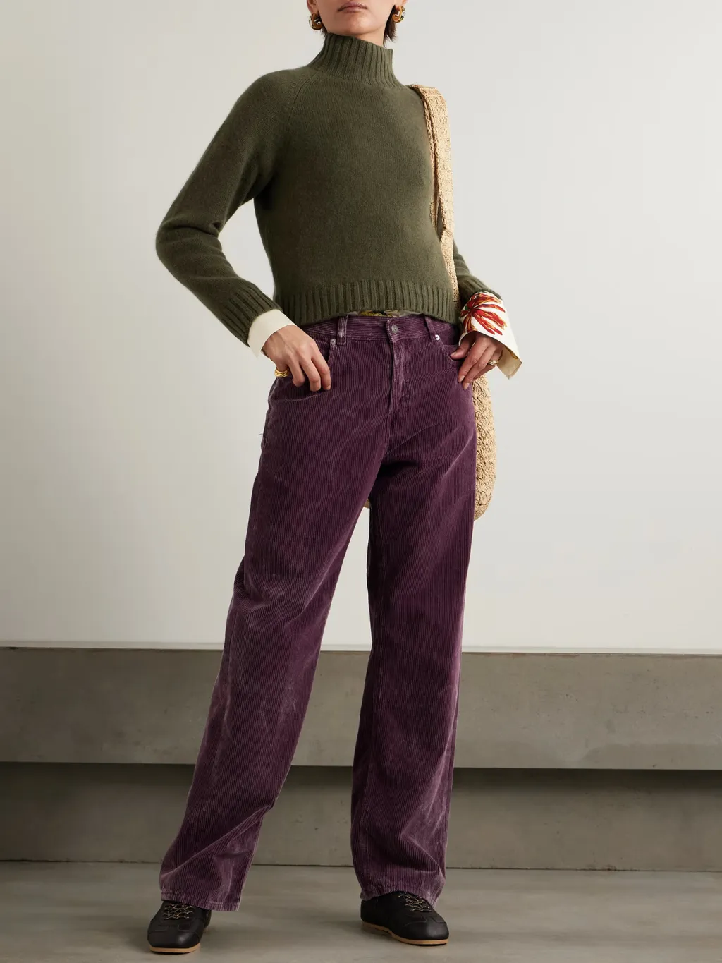 Short Cashmere Turtleneck Sweater