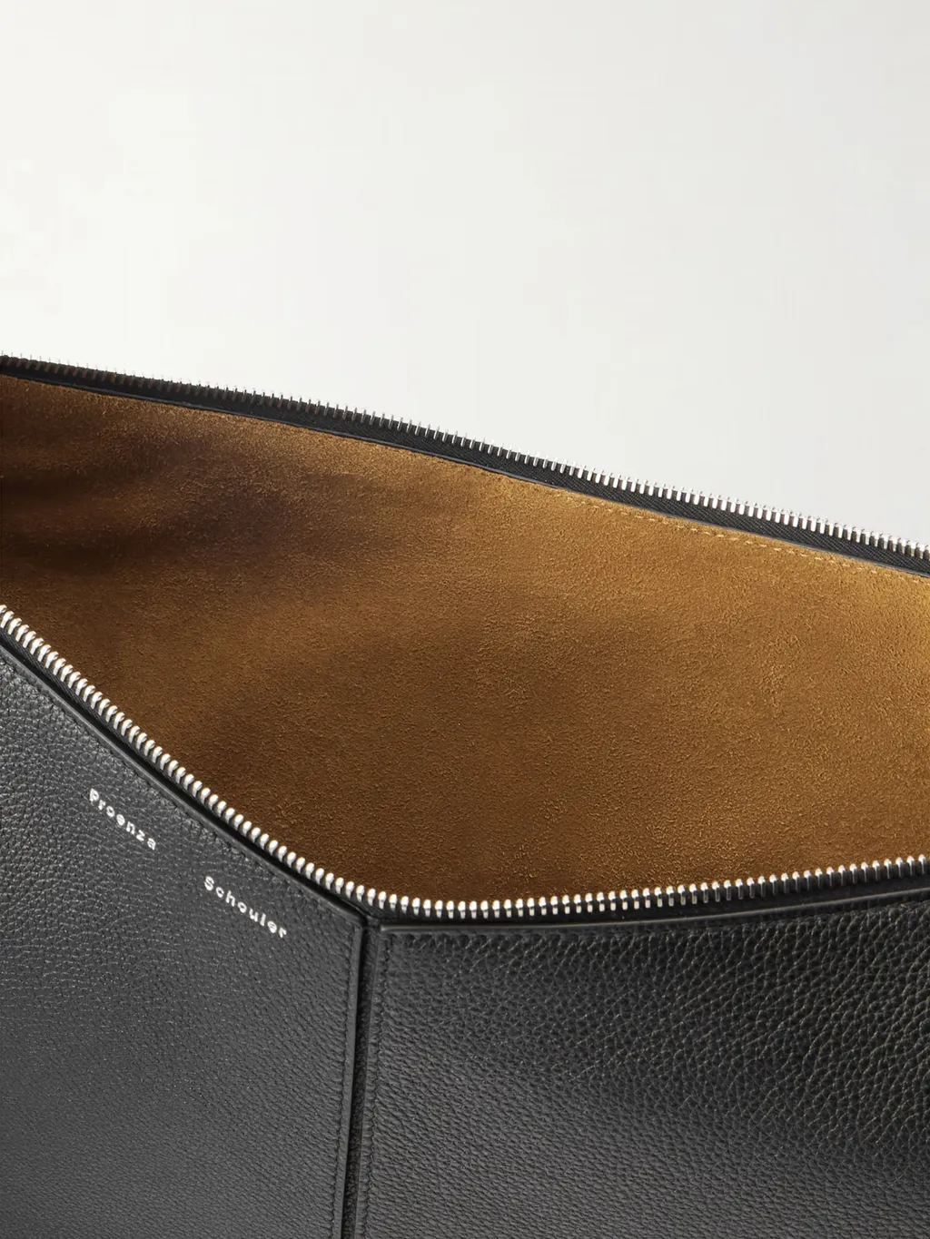 Slide Paneled Full-Grain Leather Shoulder Bag