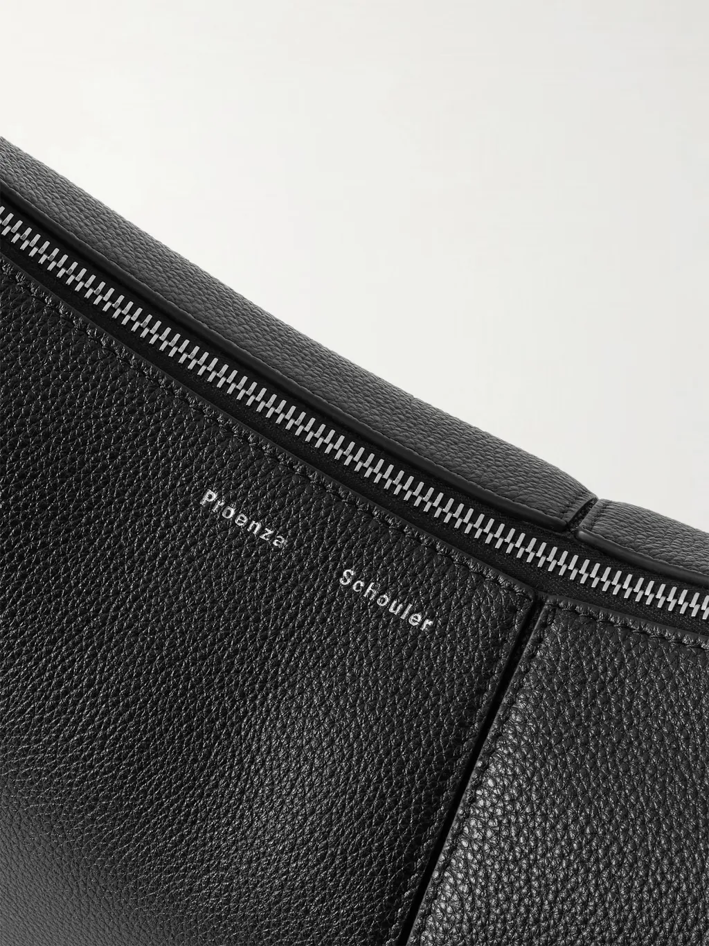 Slide Paneled Full-Grain Leather Shoulder Bag