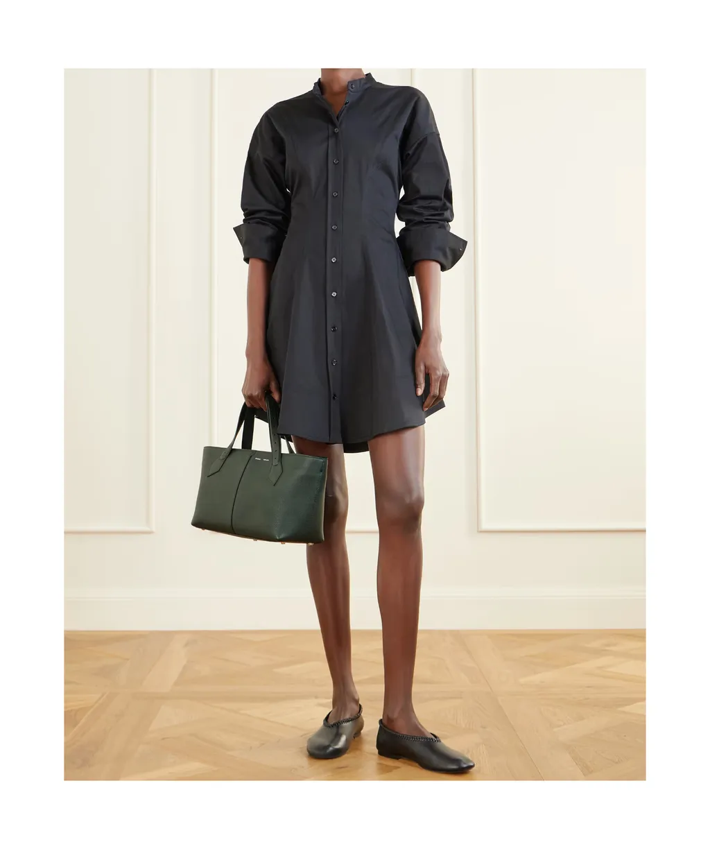East West Chelsea Textured-Leather Tote