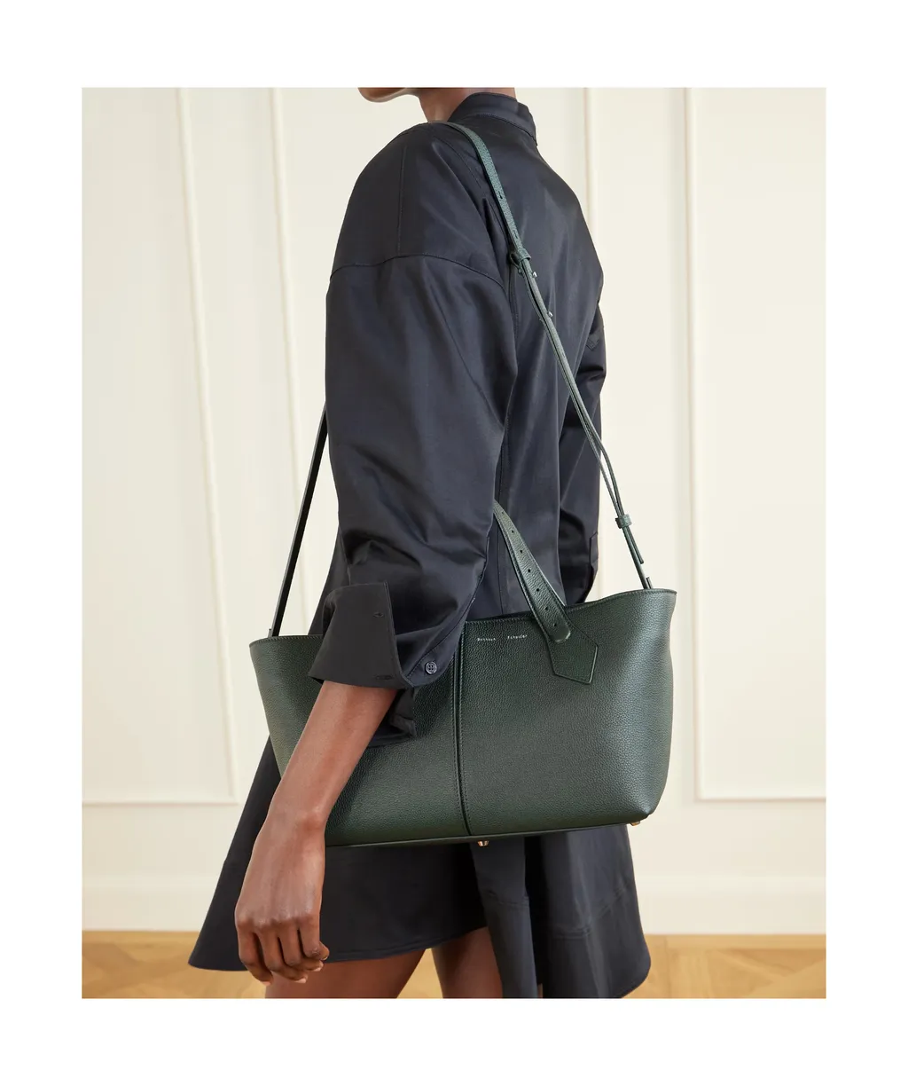 East West Chelsea Textured-Leather Tote