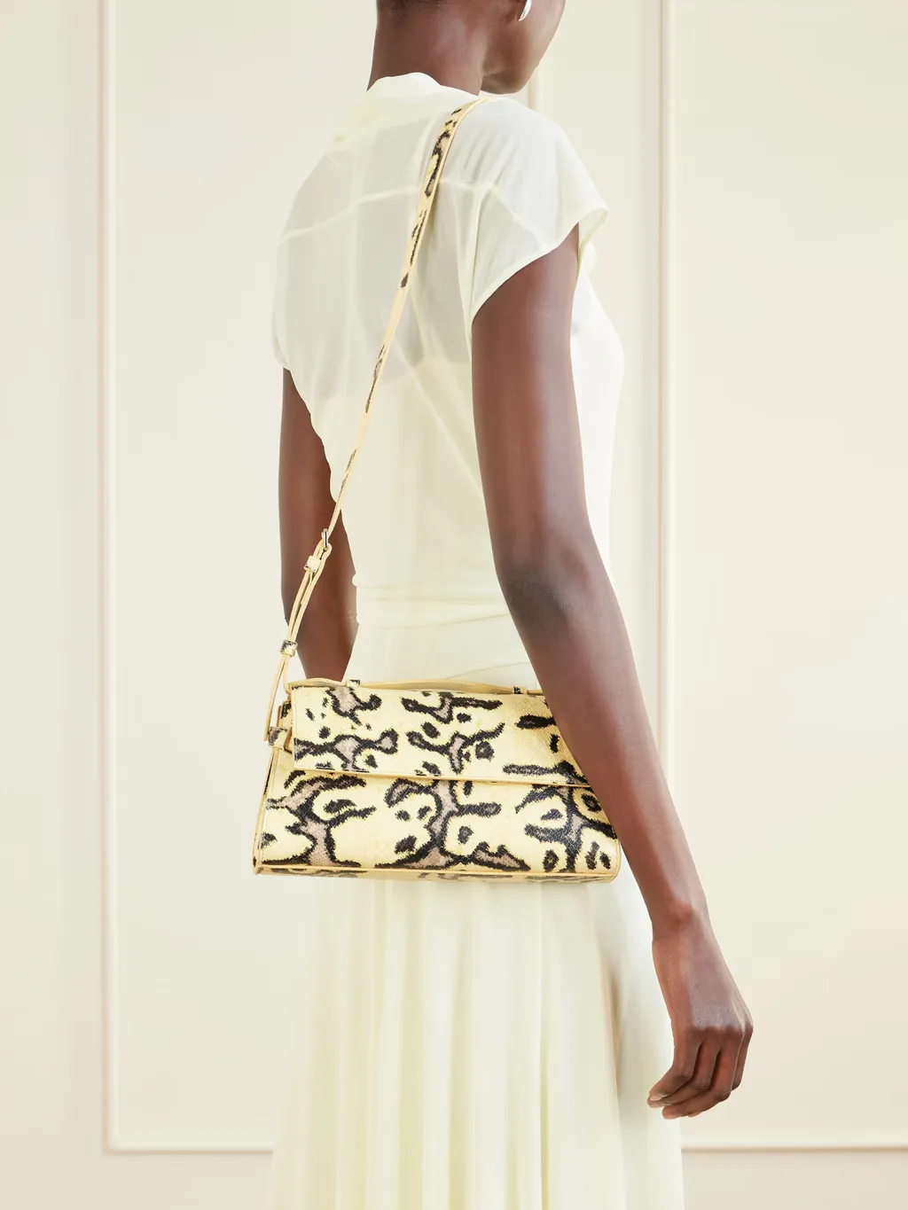 Tate Snakeskin Leather Shoulder Bag