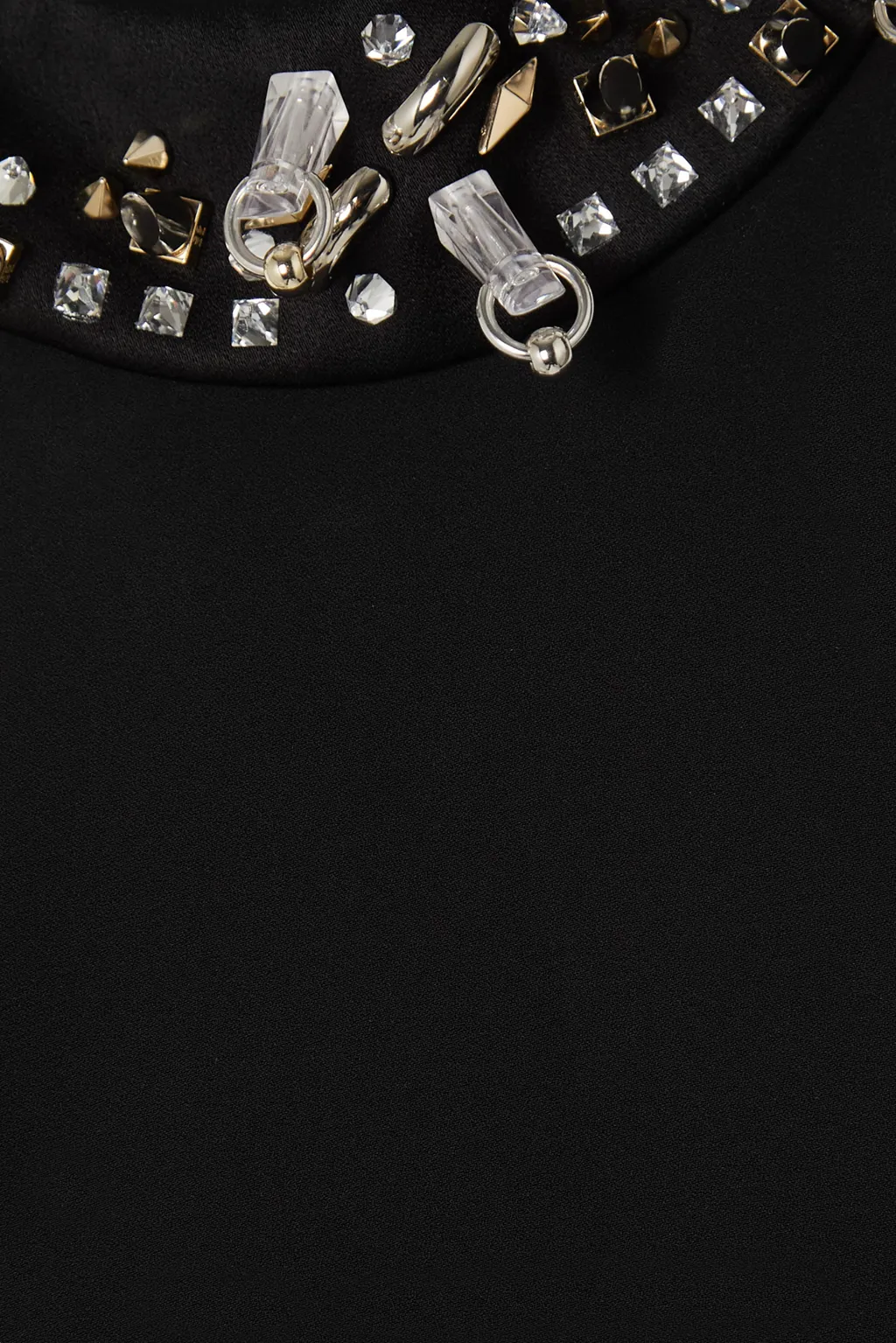 Beaded Cutout Crepe Dress