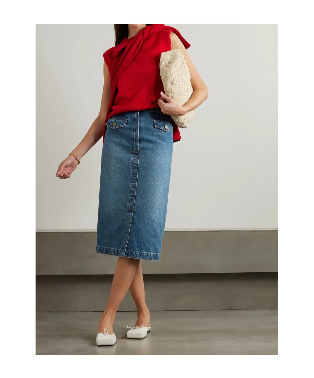 Jeans Mid-Length Skirt