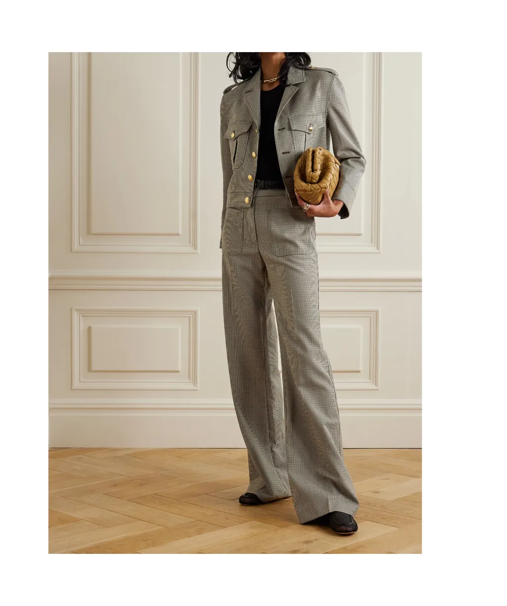 Lourde Houndstooth Short Casual Jacket