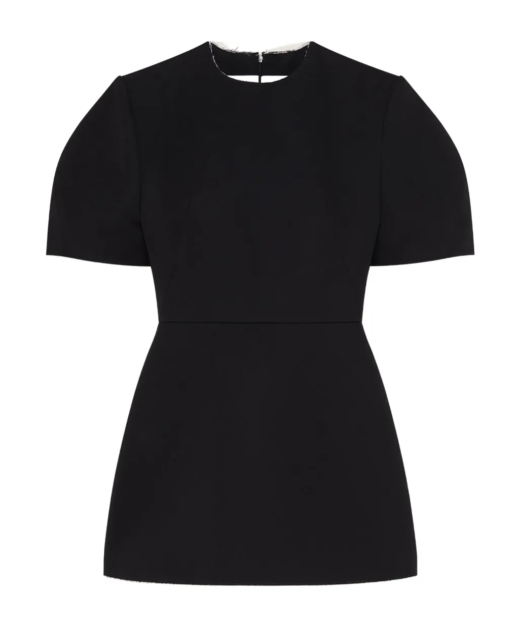 Cocoon Mini Dress In Wool