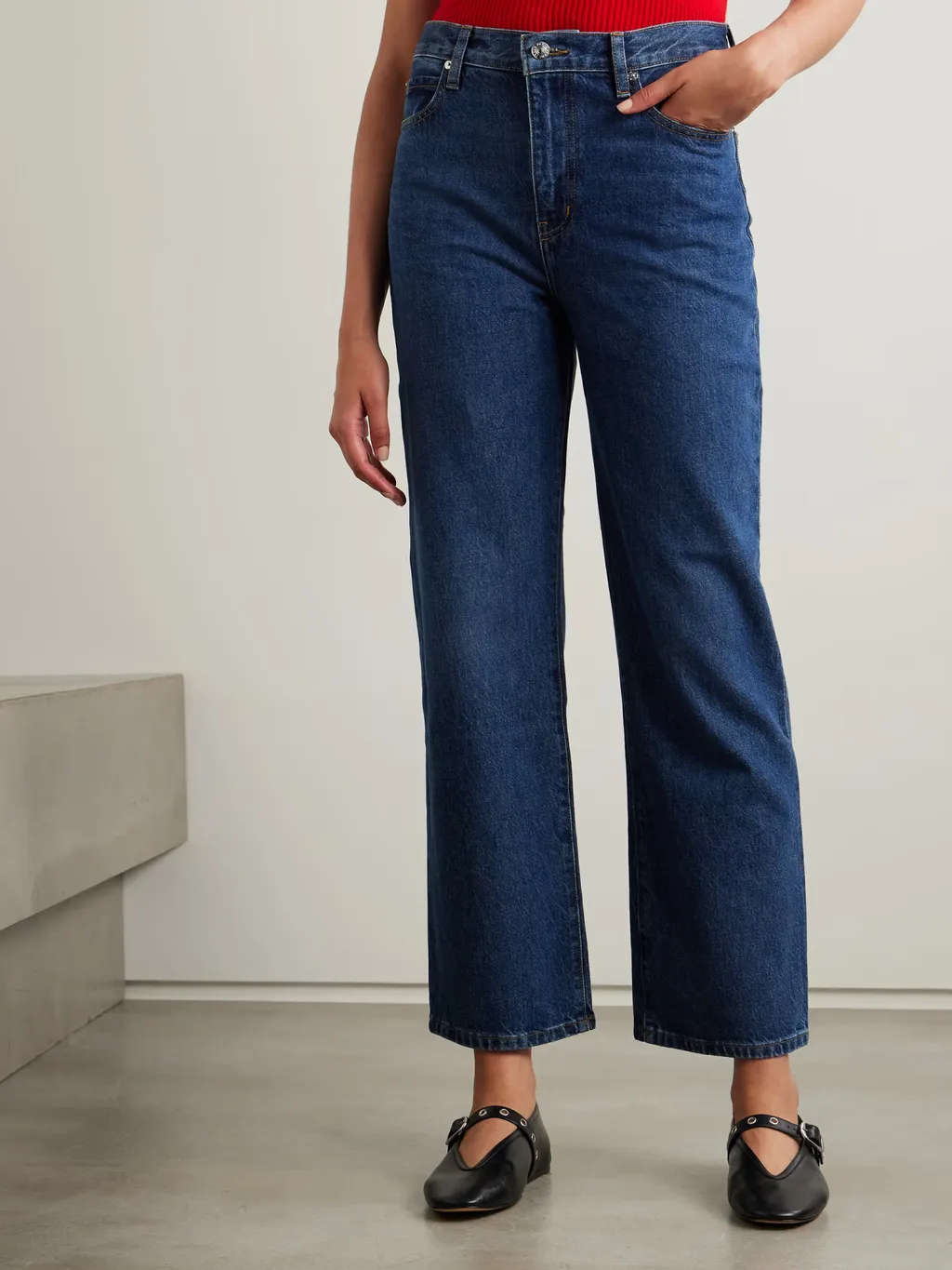 High Waist Straight Jeans