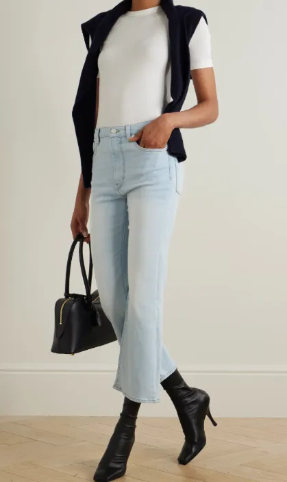 High-Waisted Flared Jeans