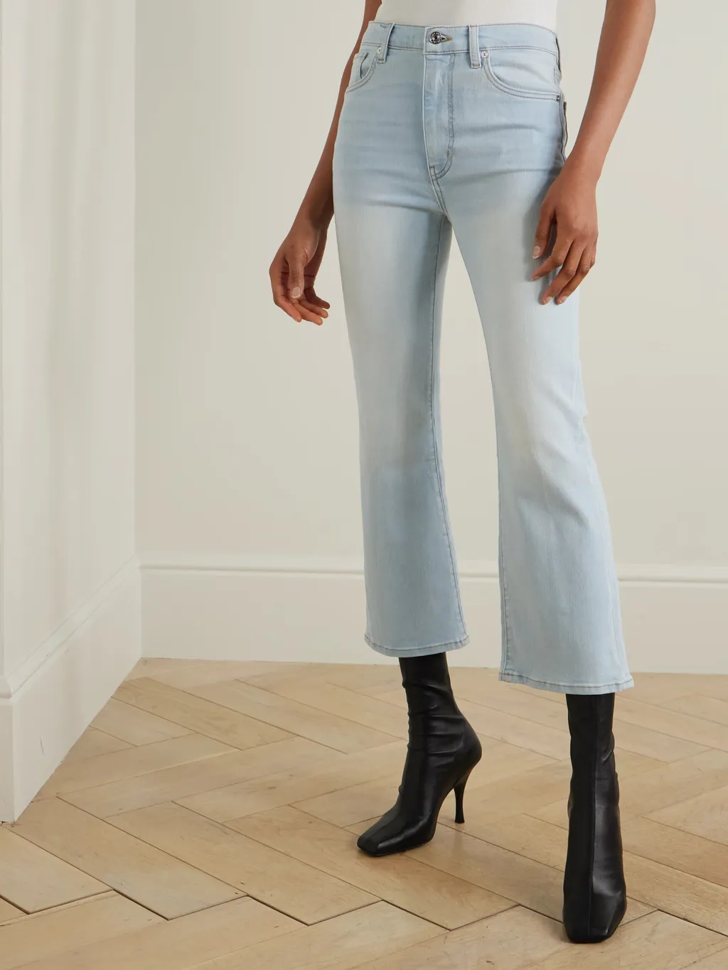 High-Waisted Flared Jeans