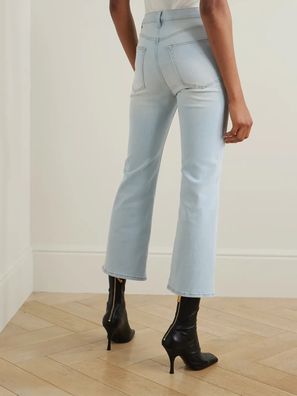 High-Waisted Flared Jeans