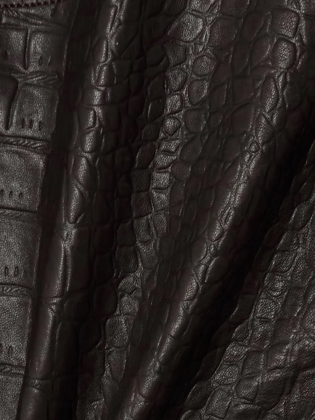 Croc-Effect Skirt