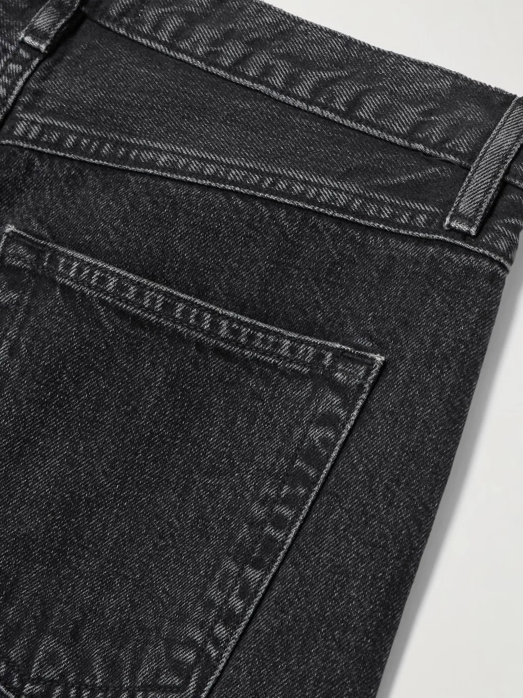 High-Rise Tapered Denim Trousers