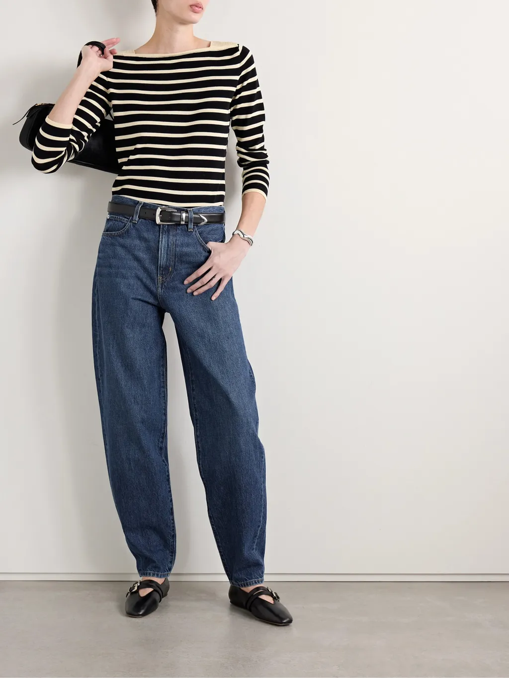 High-Rise Tapered Jeans
