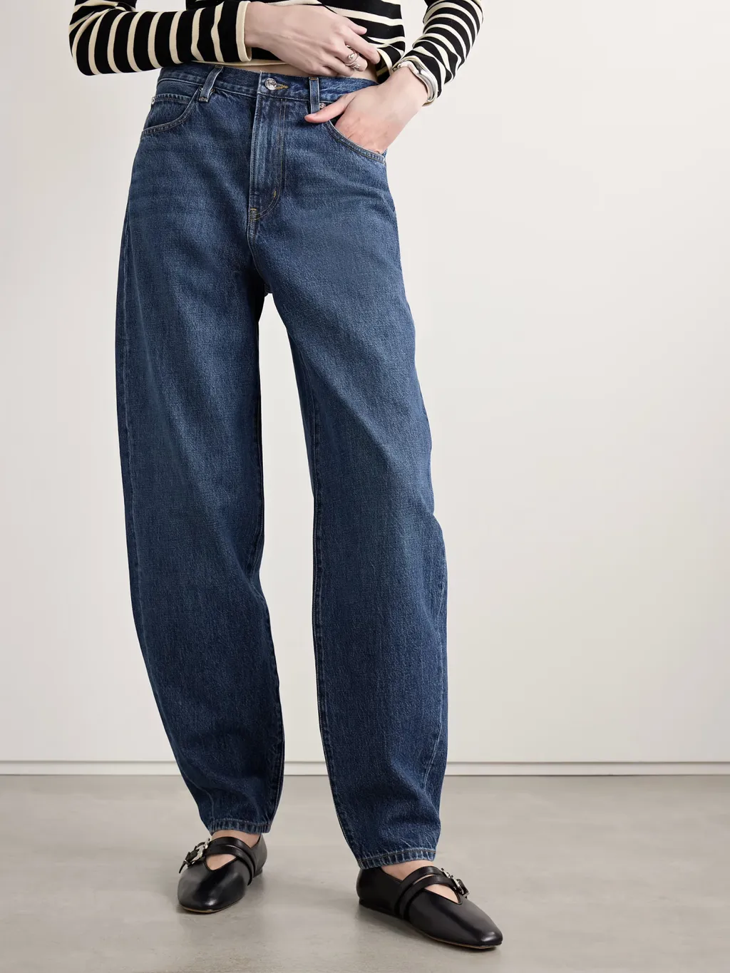 High-Rise Tapered Jeans