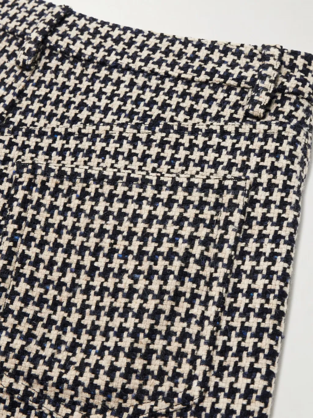 Houndstooth Tweed Track Pants