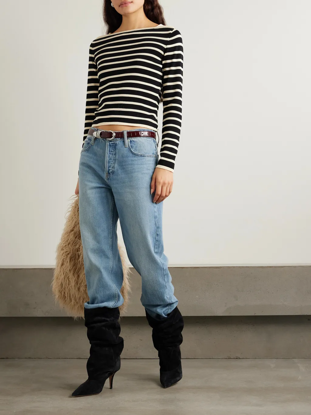 Striped Long-Sleeved Sweater