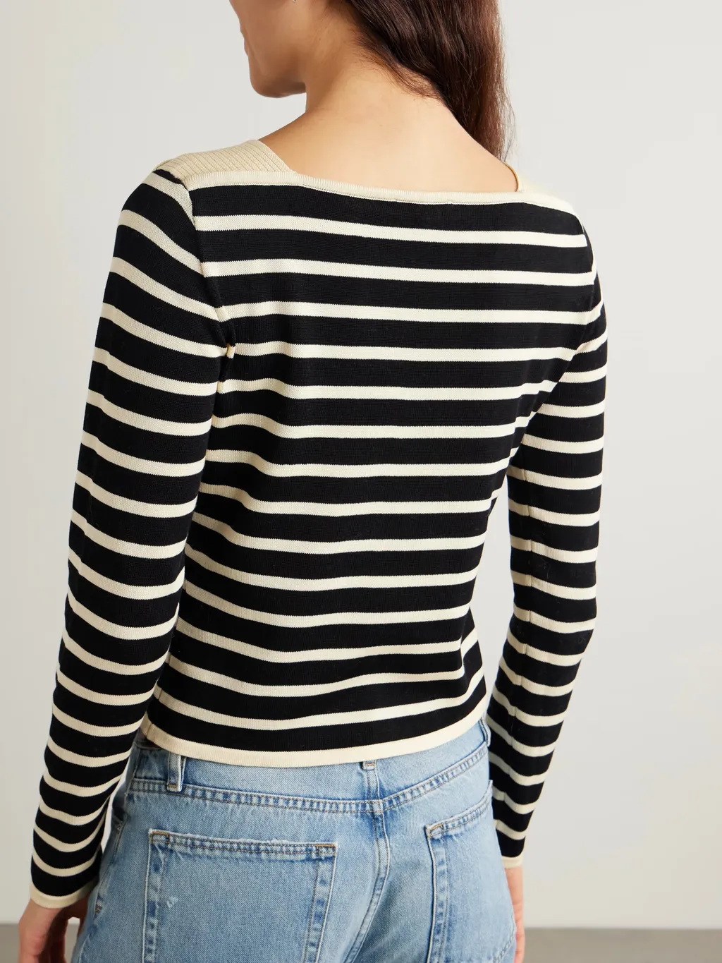 Striped Long-Sleeved Sweater