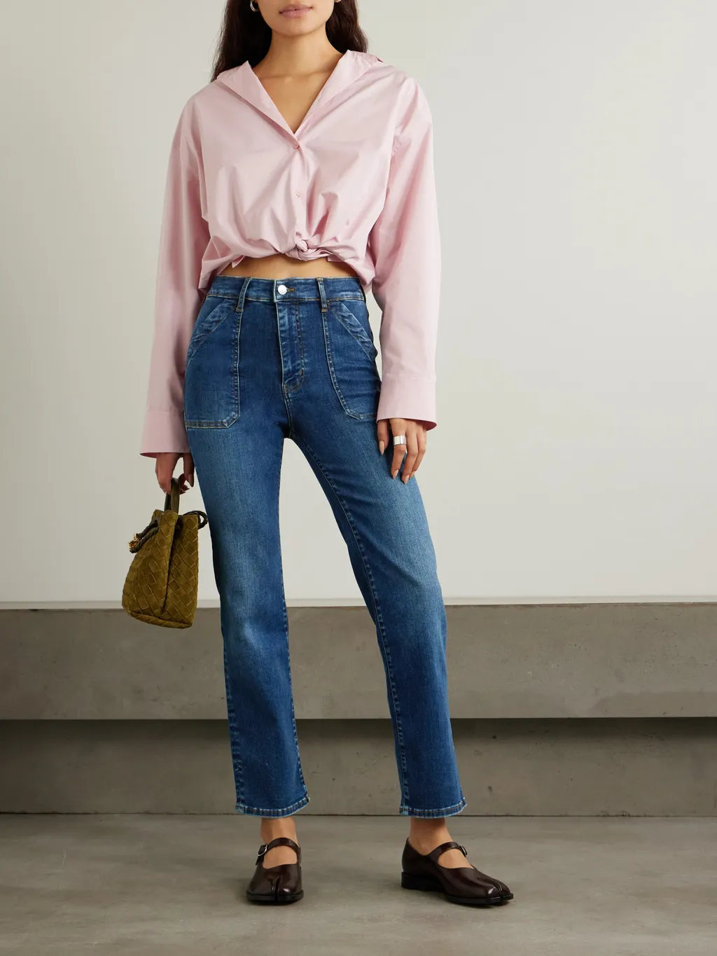 High Waist Straight Jeans