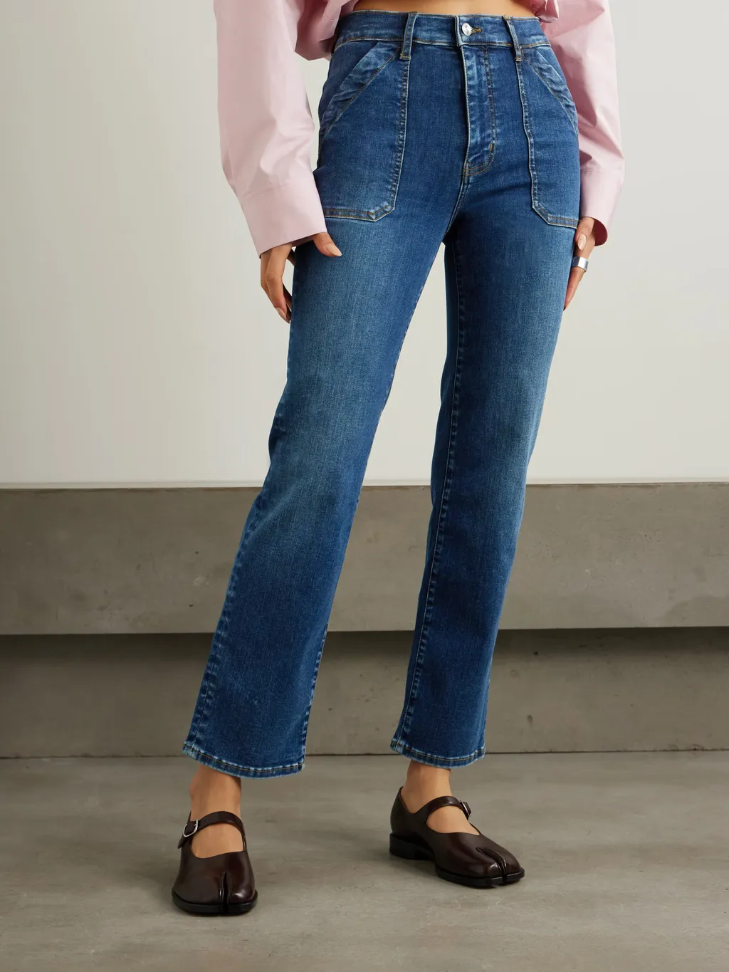High Waist Straight Jeans