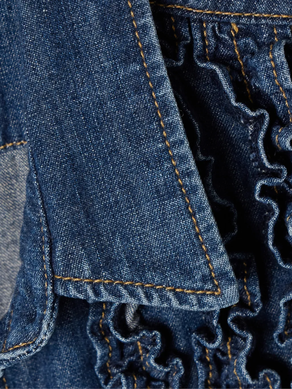 Lexa Ruffled Denim Shirt
