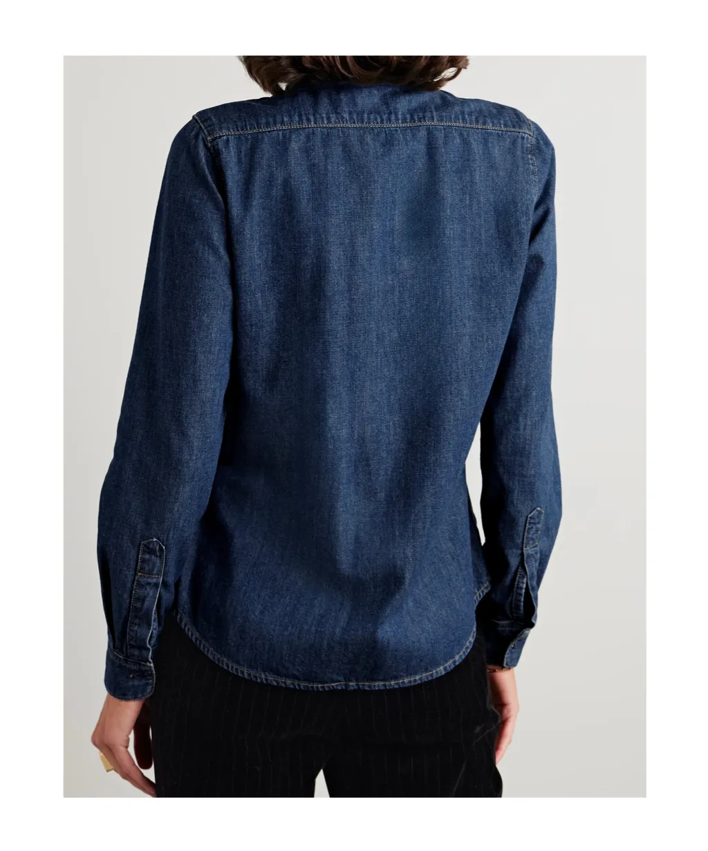 Lexa Ruffled Denim Shirt