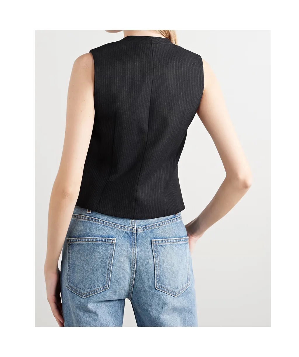 Angelina Pinstripe Vest