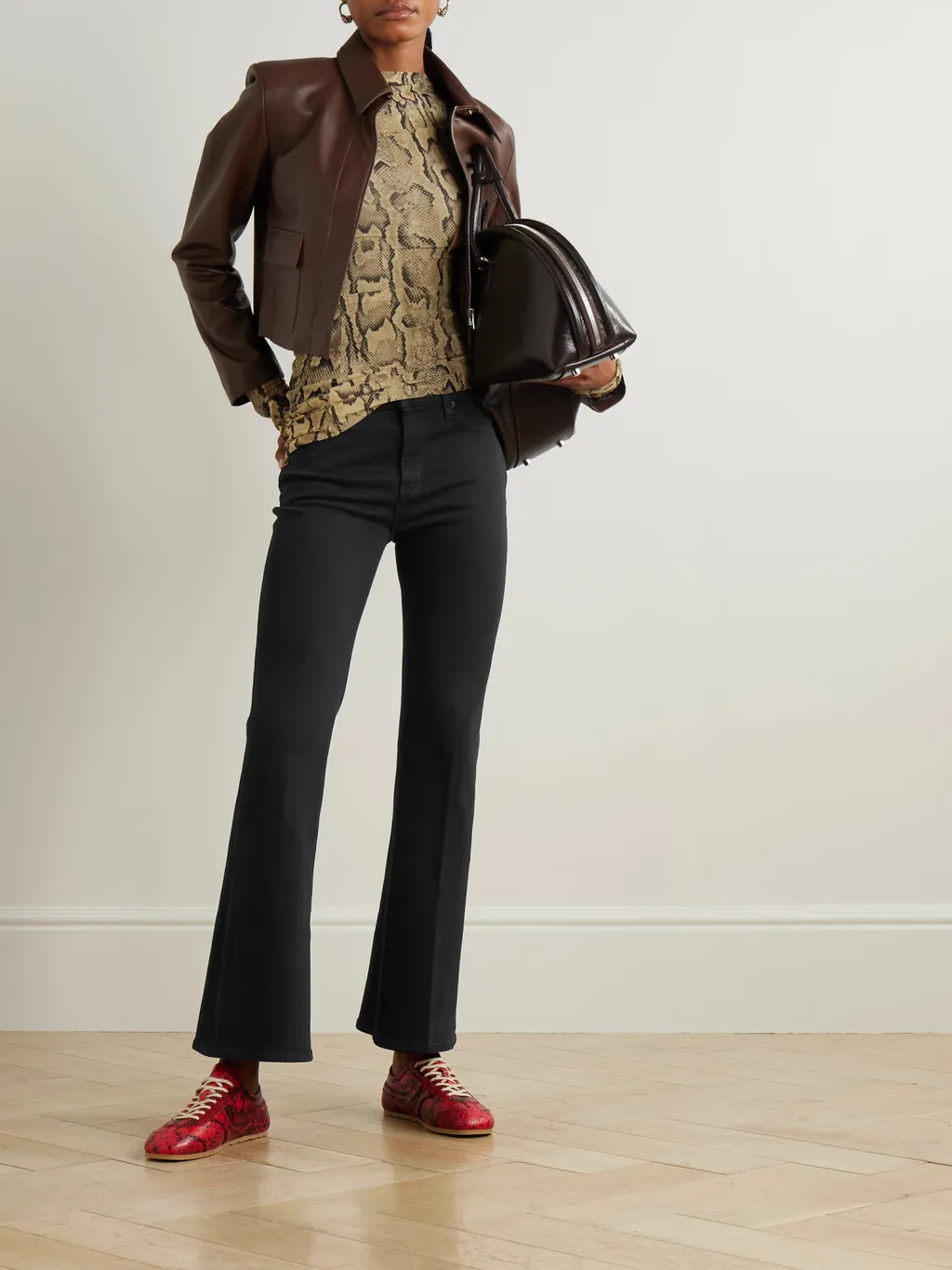 Low-Rise Bootcut Jeans