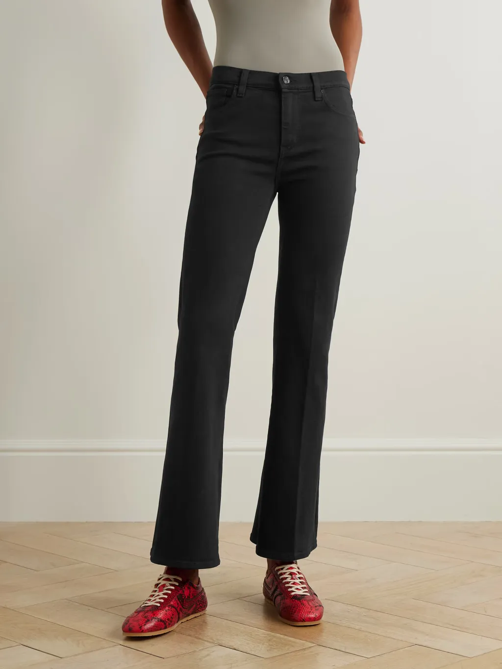Low-Rise Bootcut Jeans