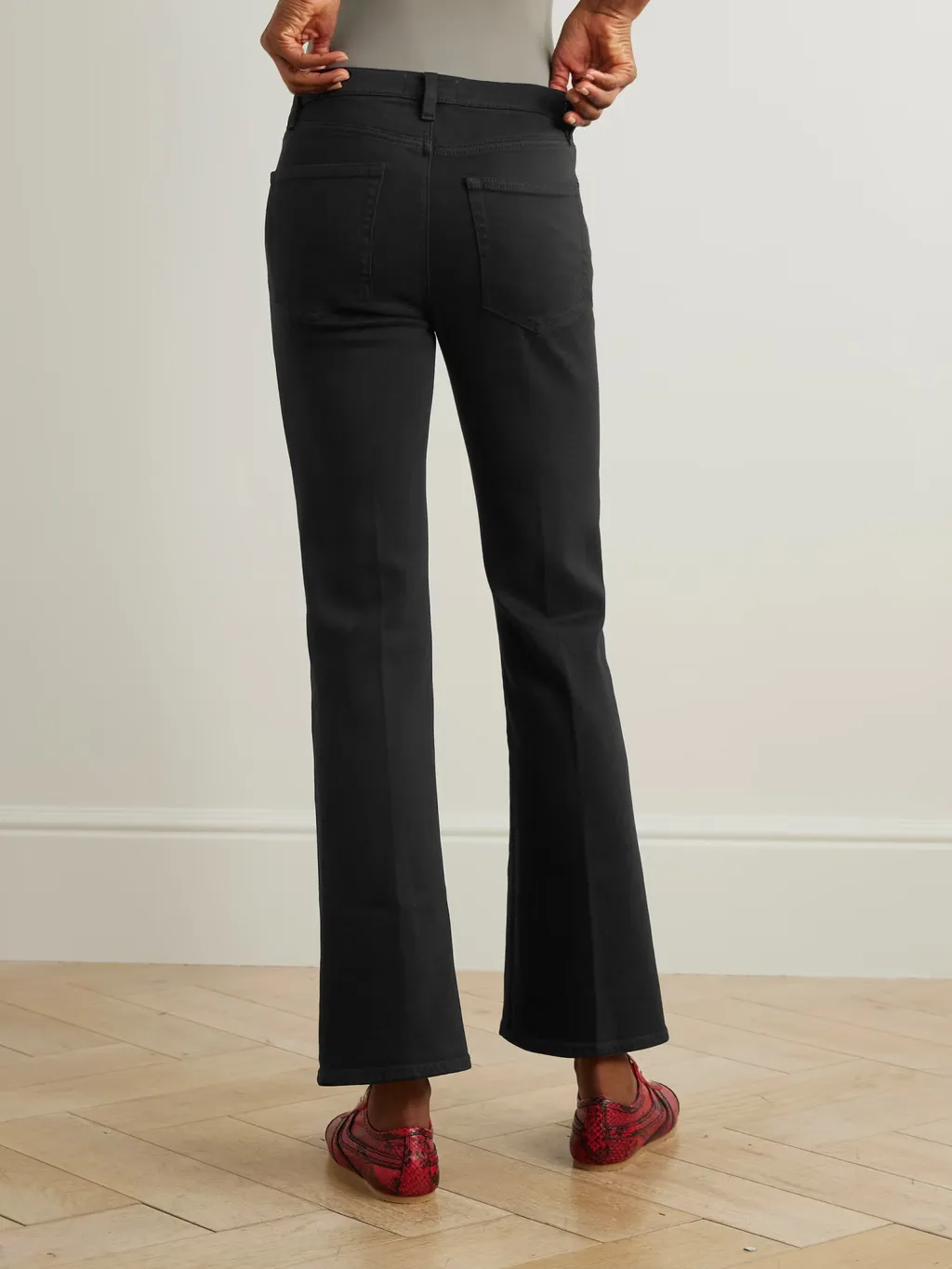 Low-Rise Bootcut Jeans