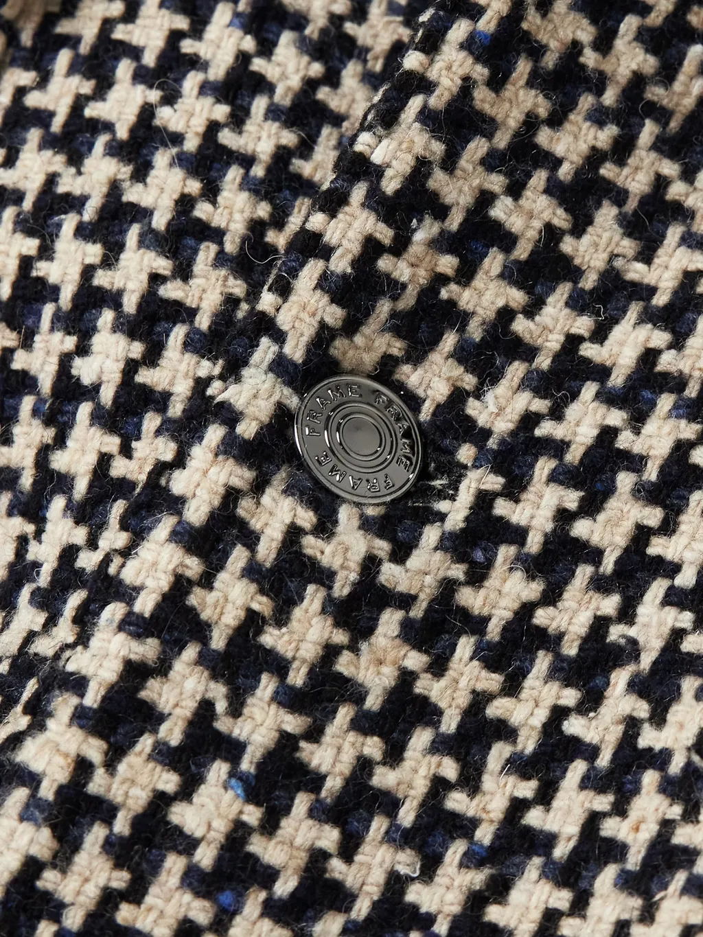 Houndstooth Tweed Casual Jacket