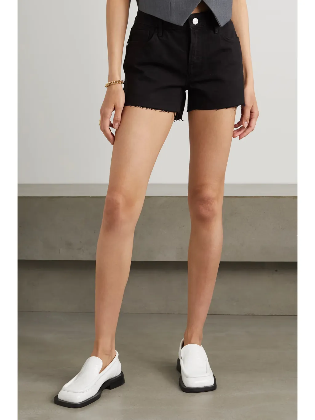 Frayed Denim Shorts
