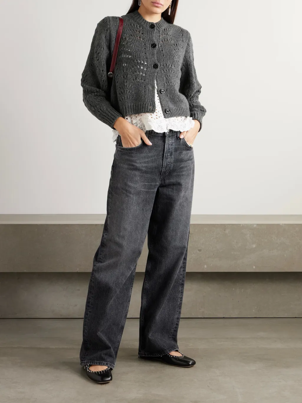 Openwork Knit Cardigan