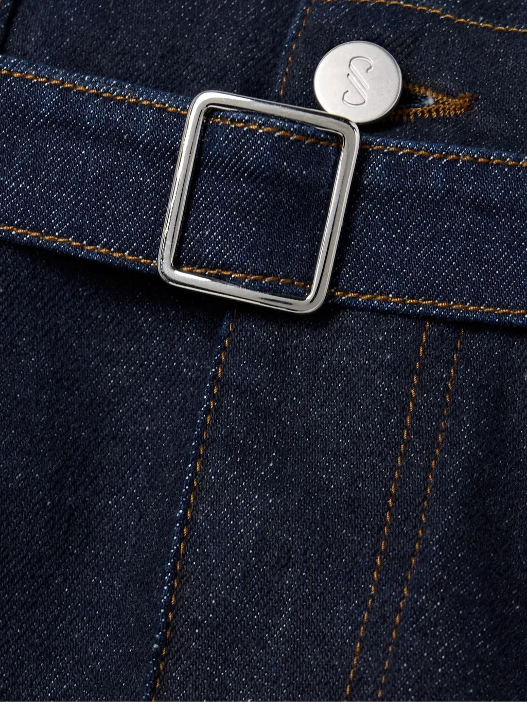 Belted Denim Skirt