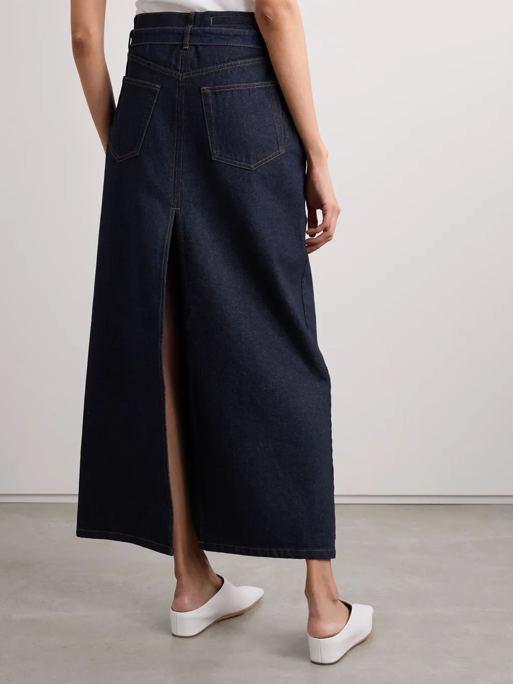 Belted Denim Skirt