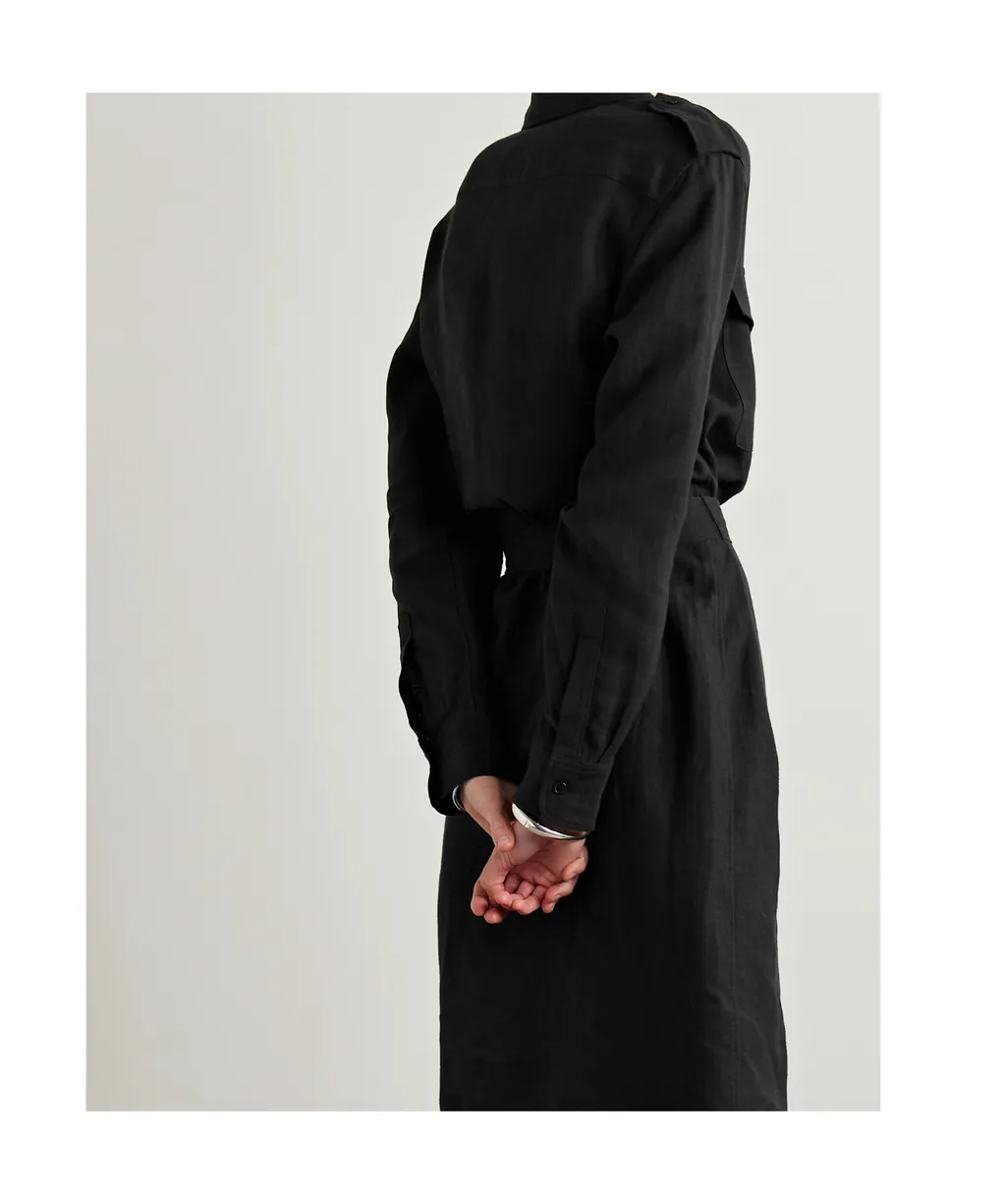 Marcia's Midi Shirt Dress With A Belt