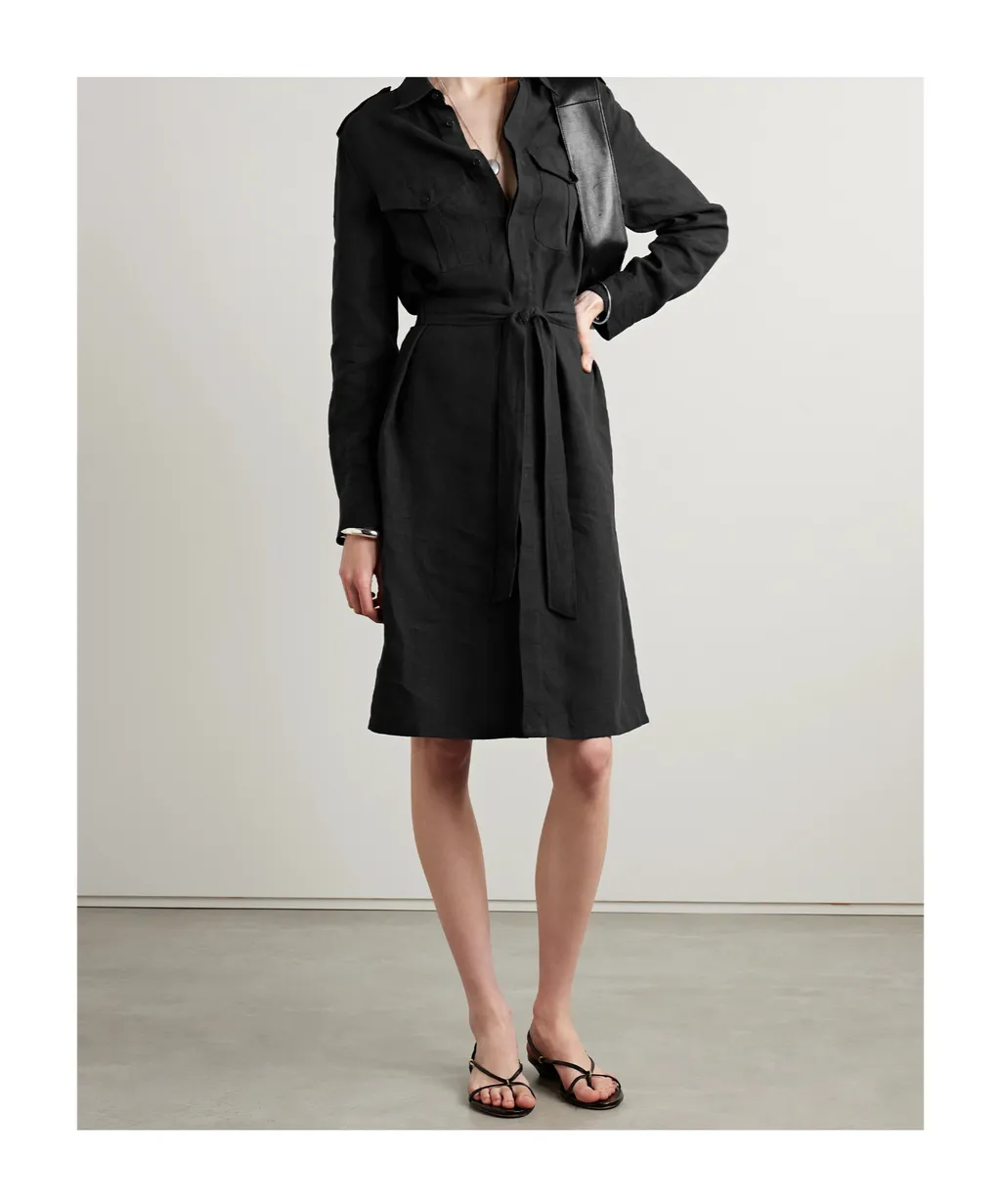 Marcia's Midi Shirt Dress With A Belt