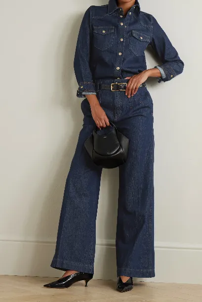 High-Waisted Wide-Leg Jeans