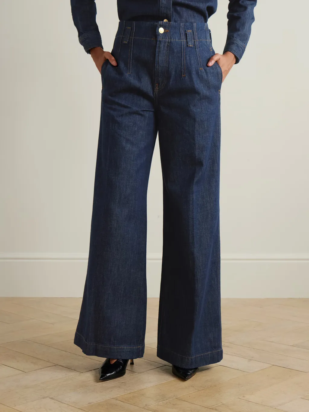 High-Waisted Wide-Leg Jeans