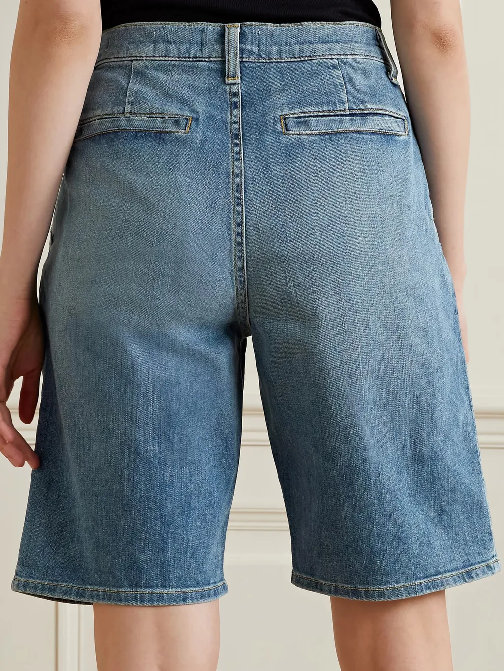 Julie's Pleated Denim Shorts