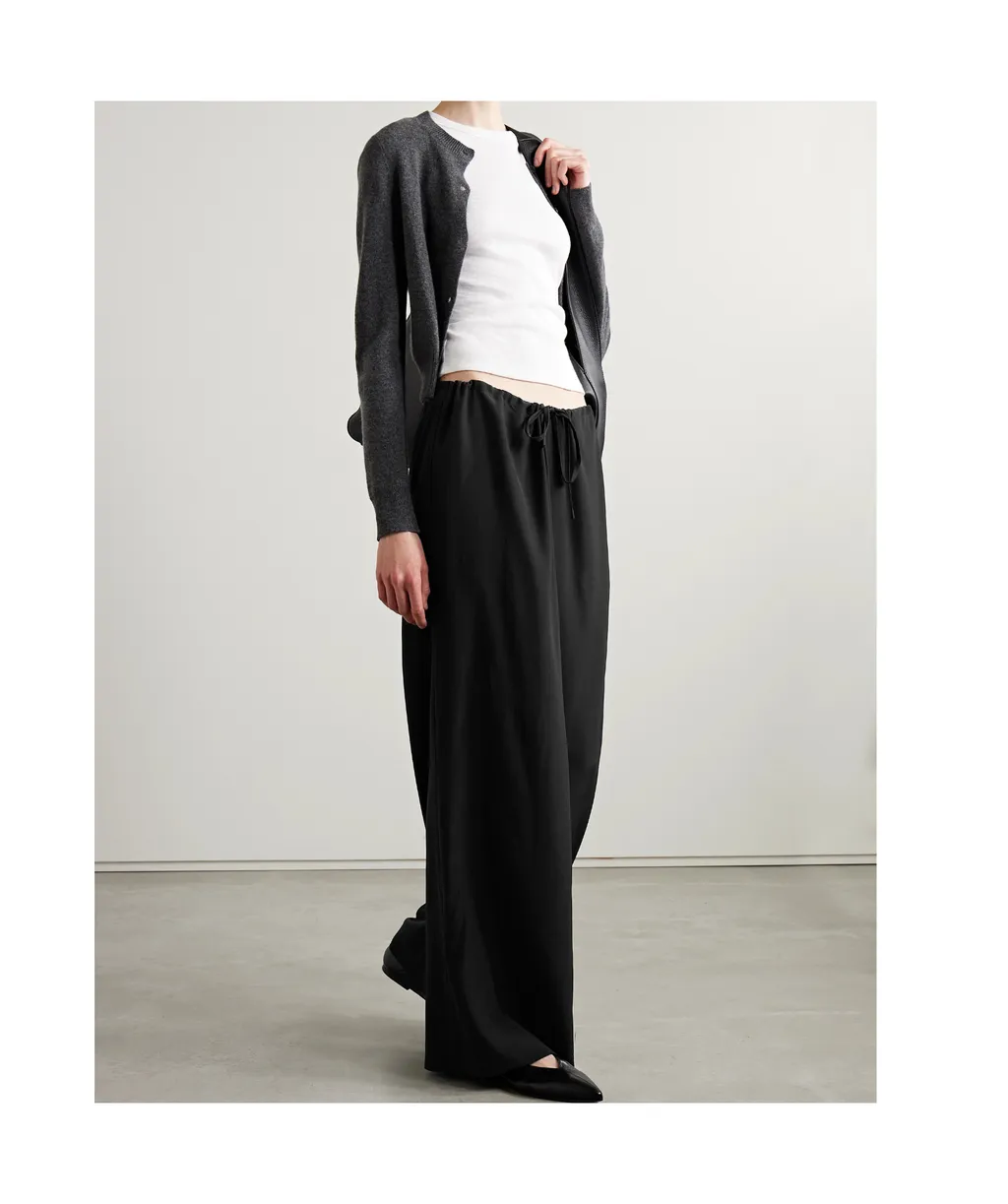 Mid-Rise Wide-Leg Trousers