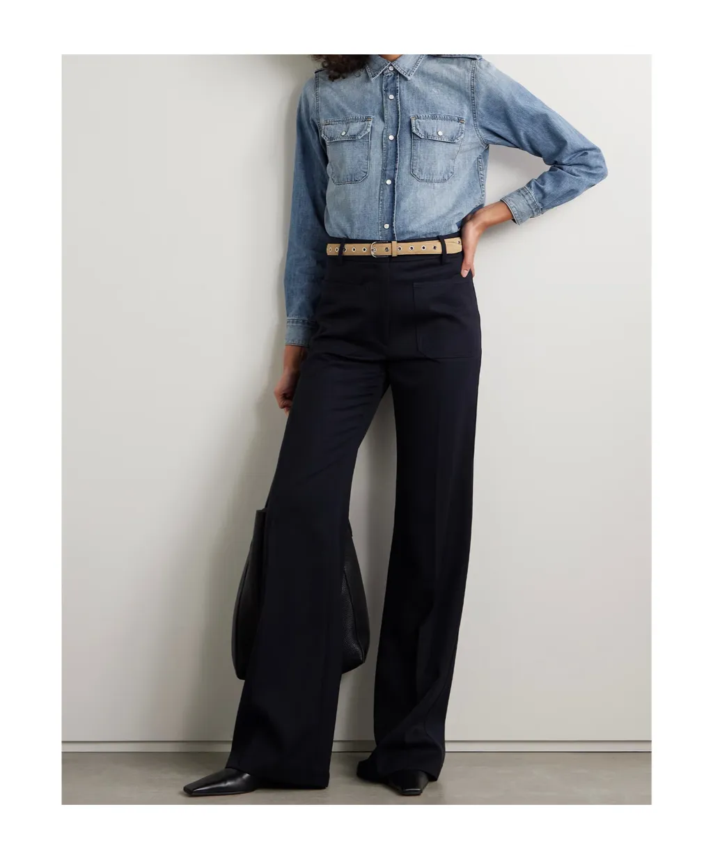 Nais Long-Sleeved Denim Shirt